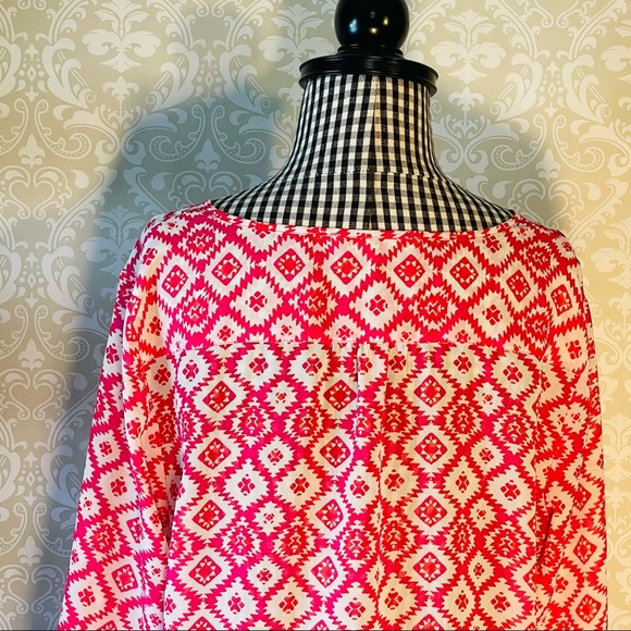 Violet and Claire Blouse  Pink/White Large * - Picture 6 of 7